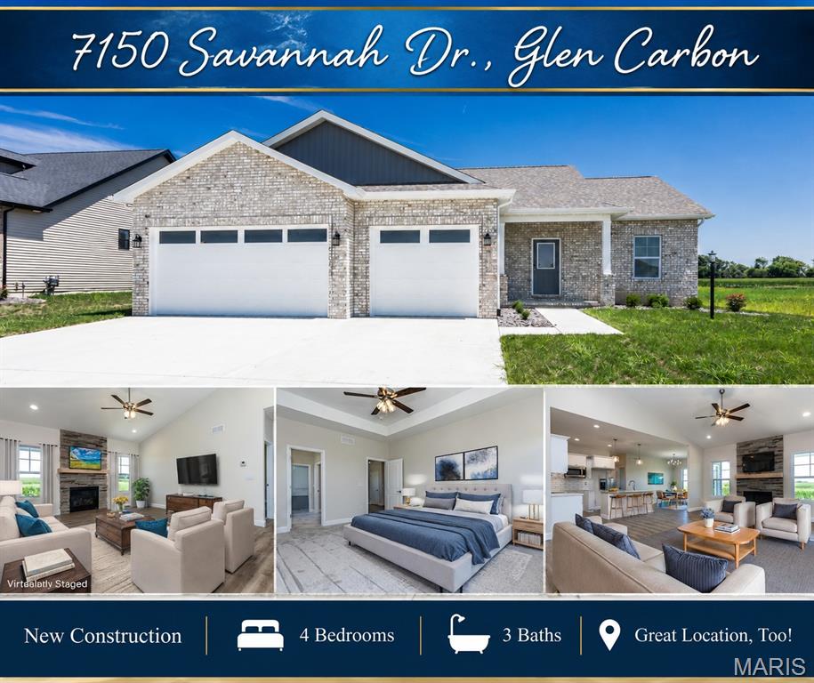 4 Bedroom, 2,455 sq. feet 7150 Savannah Dr.  Glen Carbon, IL