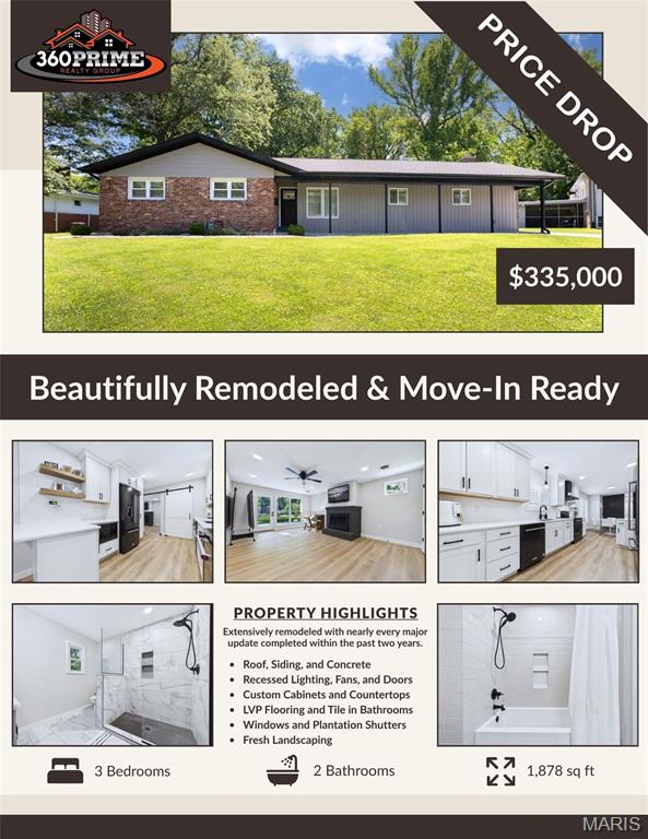 3 Bedroom, 1,878 sq. feet 622 Grandview Drive Edwardsville, IL