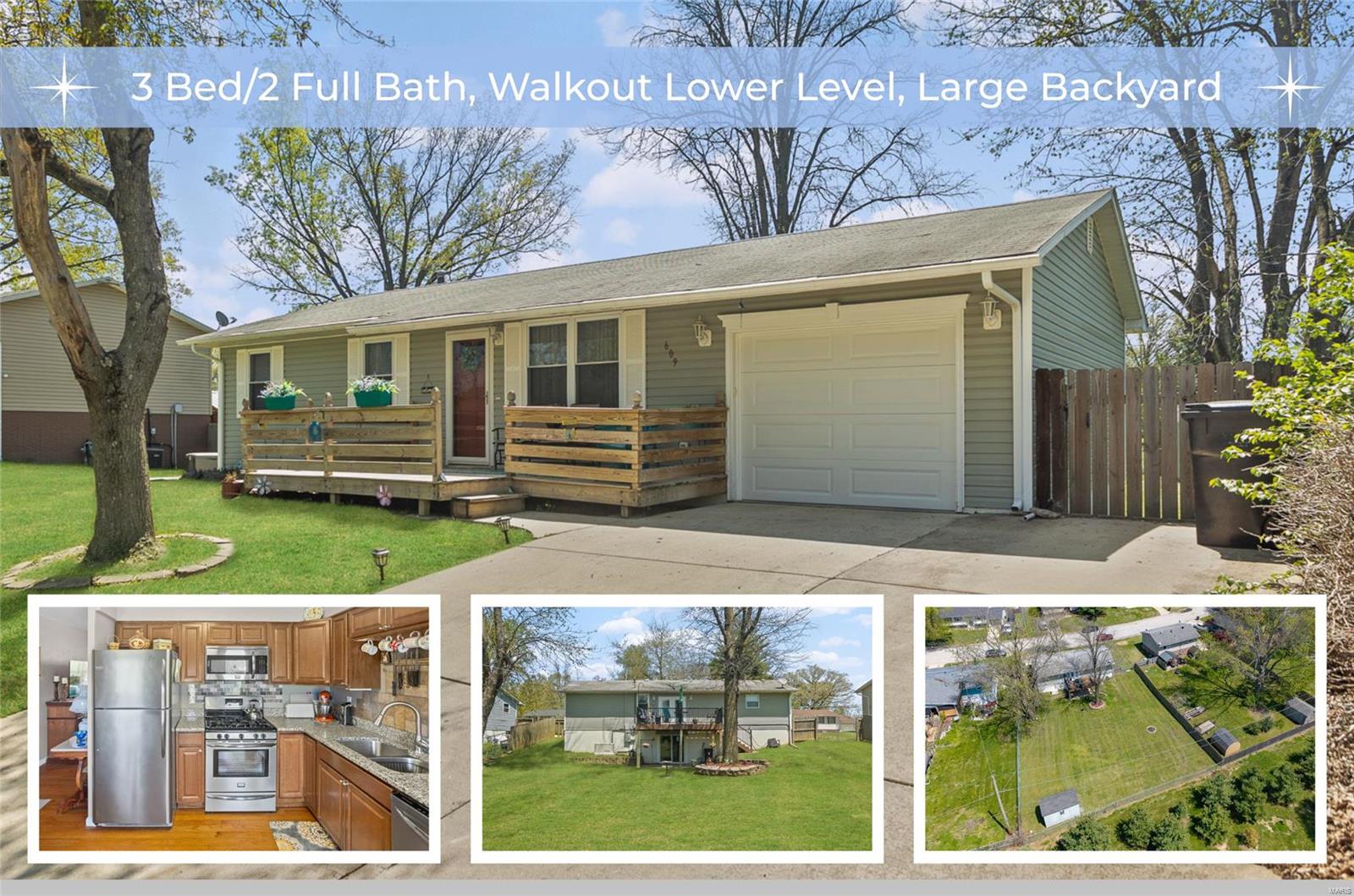 3 Bedroom, 1,600 sq. feet 609 Mercury Drive Godfrey, IL